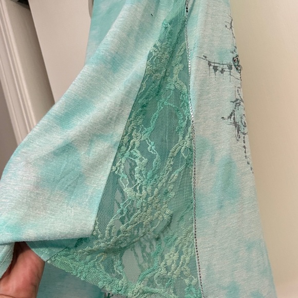 Turquoise Embellished Tank Top - Picture 7 of 7